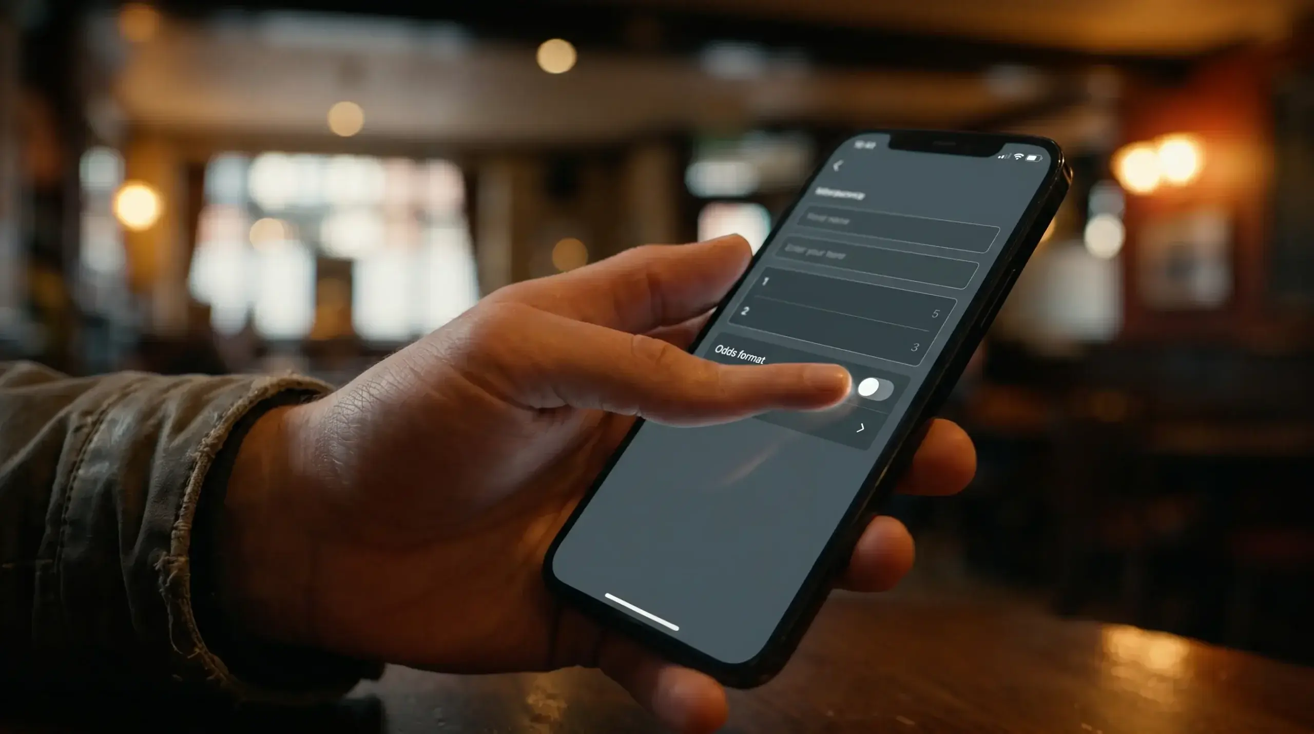 A bettor showing the format toggle on a sportsbook mobile interface