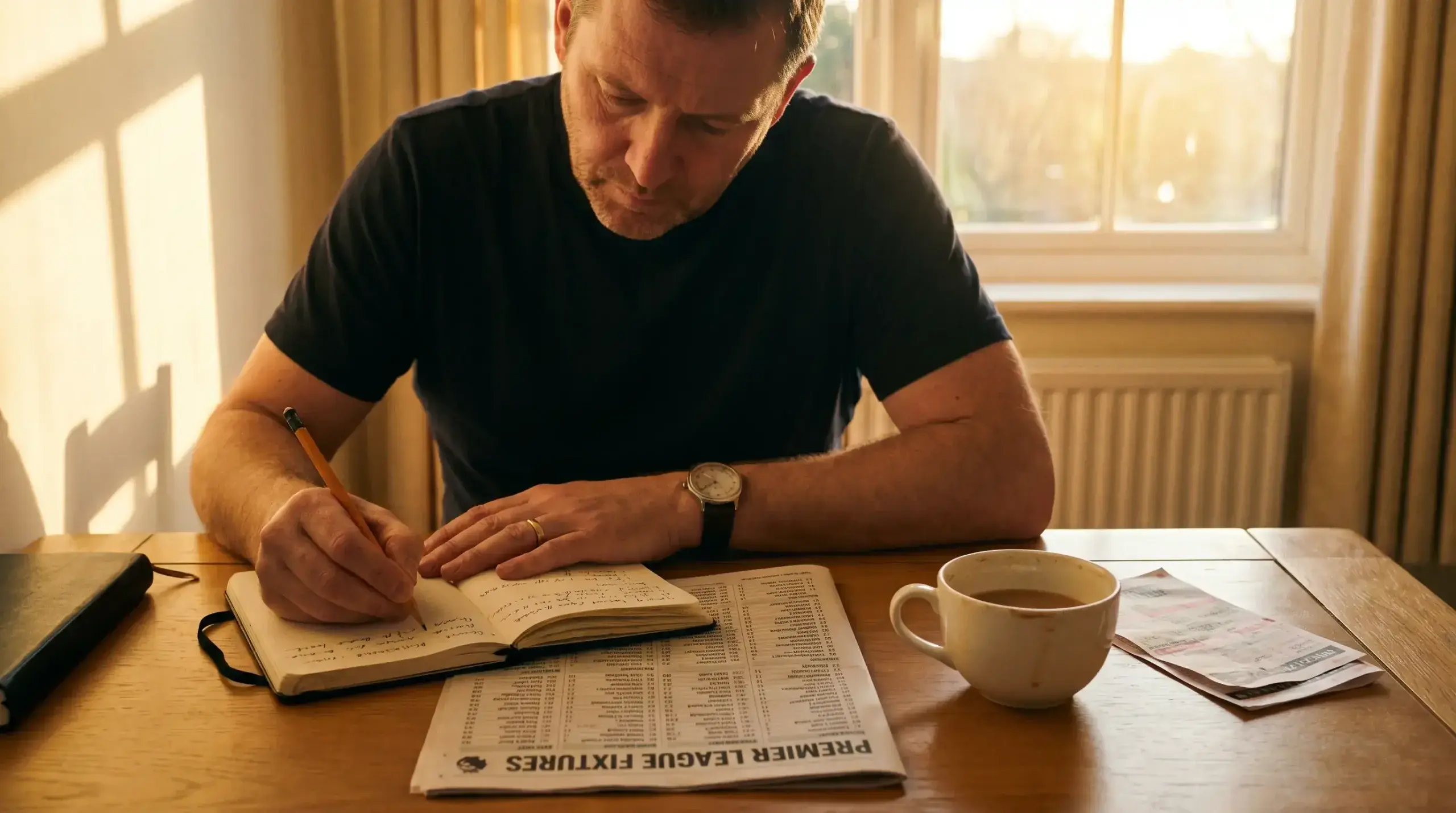 A bettor at home preparing for the first pool-stage weekend