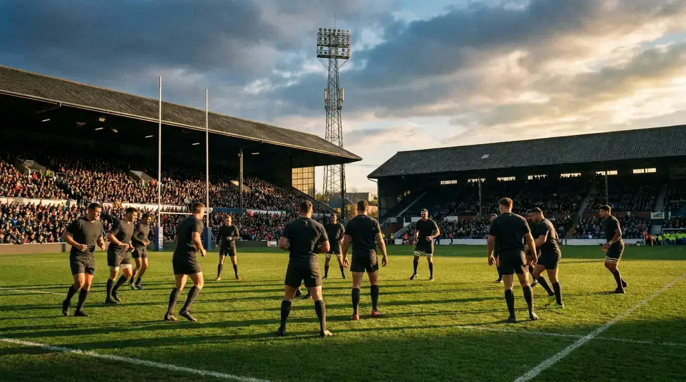 Tournament favourite team warming up before a high-profile match