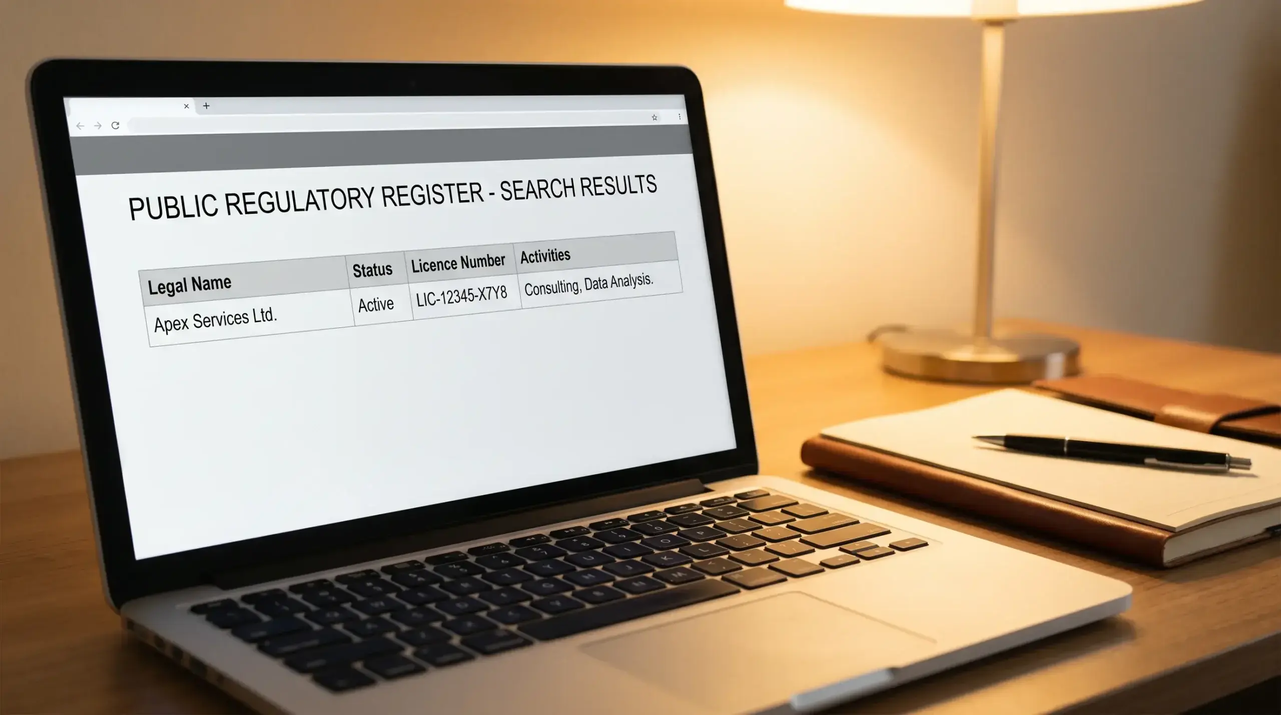UK Gambling Commission public register page confirming an operator's active licence